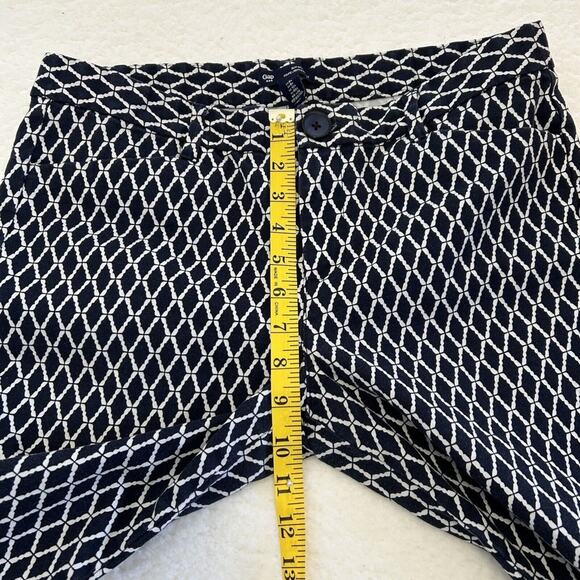 GAP Pants Women's Slim City Fit Navy & White Print Ankle 8R - Picture 6 of 7